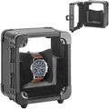 Vilcjson Aluminum Watch Box - Men Watch Display Case with Clear Acrylic Lid Single Watch Organizer Box Watch Storage Holder Watch Case with Removable Watch Pillow Black 5.12 x 3.74 x 6.3 Inches