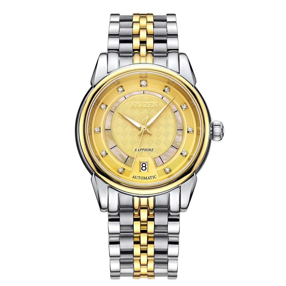Men Automatic NH35 Movement Mechanical Watch Mens Luminous Waterproof Diamond Classic Wrist Watches Reloj Hombre 6033