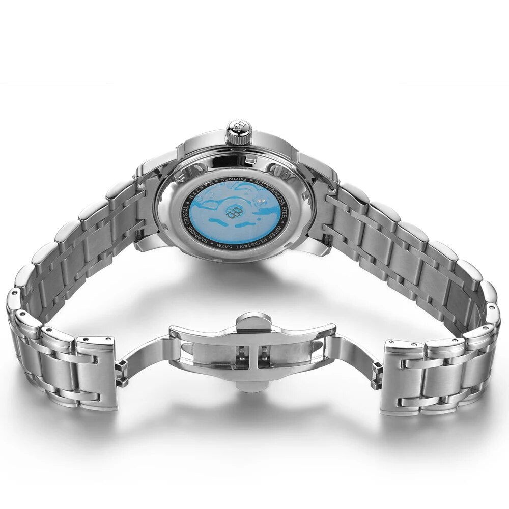 NAKZEN Men Mechanical Watch Men's Automatic Miyota 8215 Movement Diamond Watches Sapphire Wrist Watch Male Waterproof Clock 6020-3