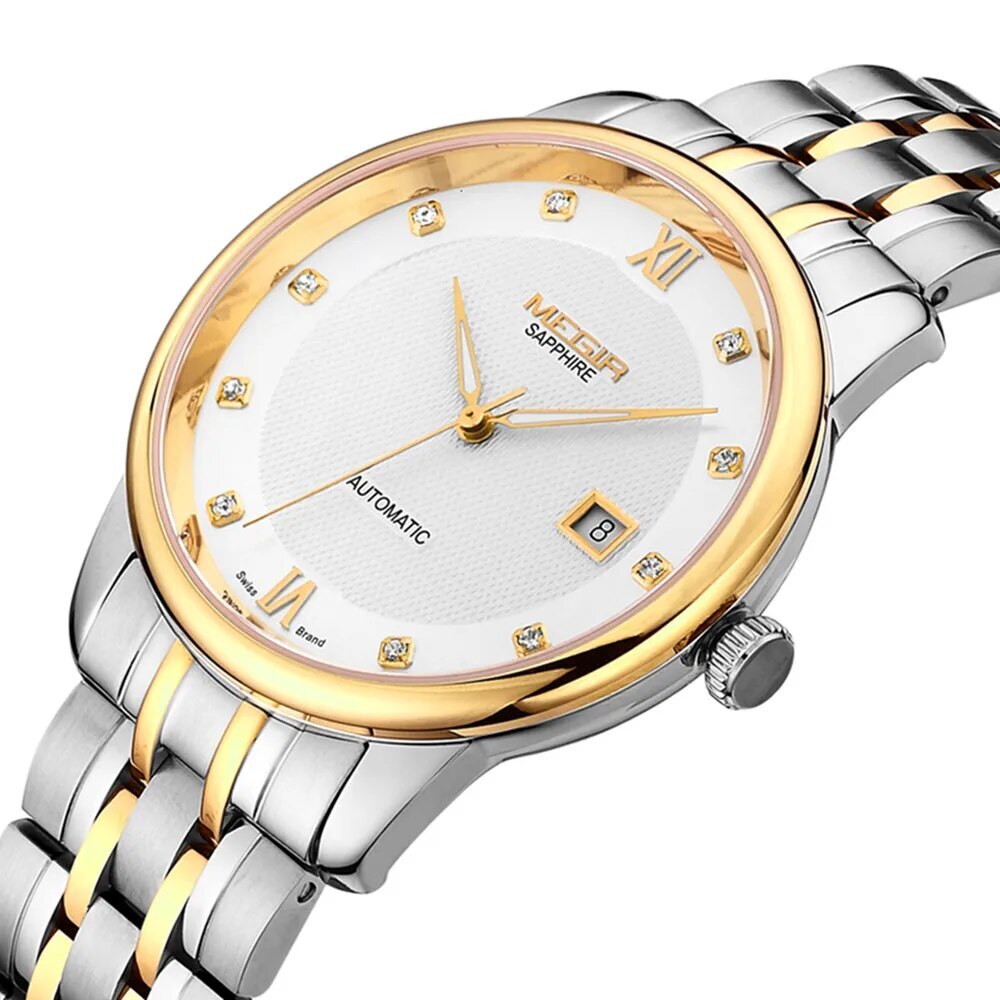 Men Watches Stainless Steel Bracelet Sapphire Automatic Mechanical Watch Luxury Business Wristwatches Clock Reloj Hombre 96002