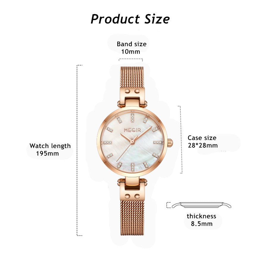 MEGIR Watches for Women Top Brand Fashion Ladies Wristwatch Waterproof Female Quartz Luxury Watch Montre Femme 7025-7